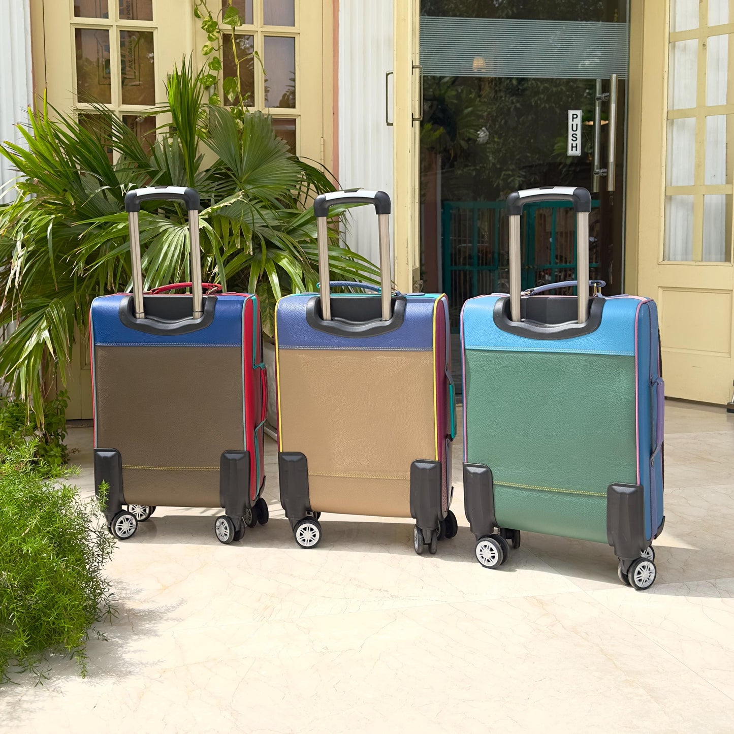 Recycled Leather Cabin Suitcase - JayKayBoutiqueOnline