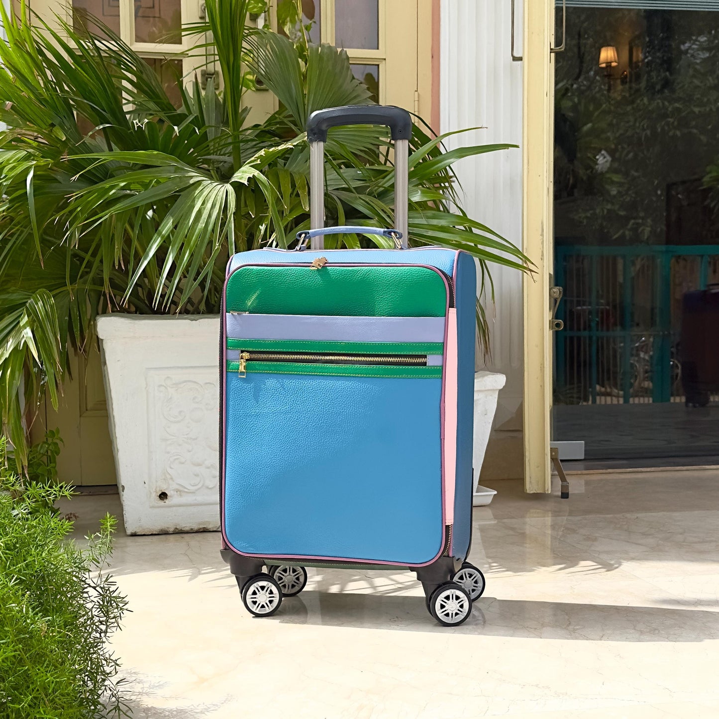 Recycled Leather Cabin Suitcase - JayKayBoutiqueOnline