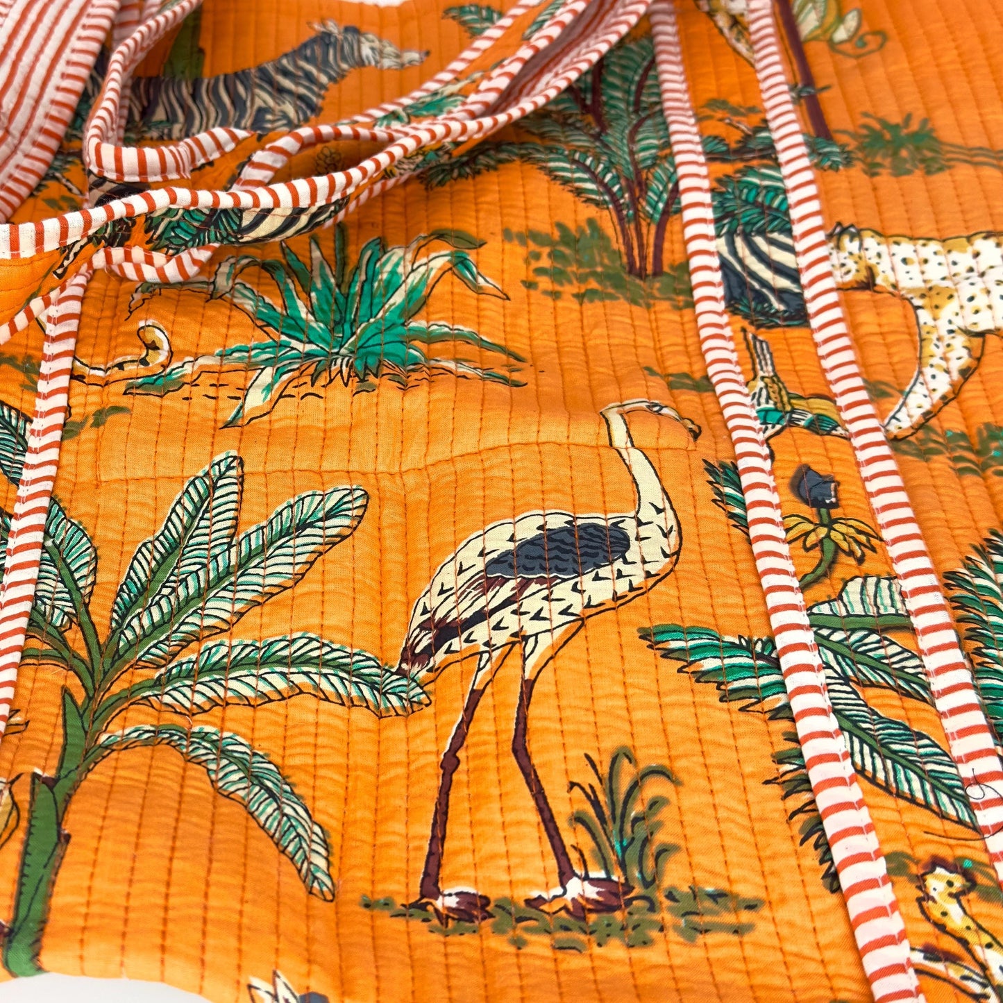 Cotton Quilted Tote Bag with Pocket - JayKayBoutiqueOnline