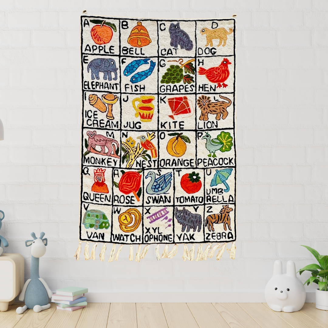 Alphabet Tapestry Wall Hanging
