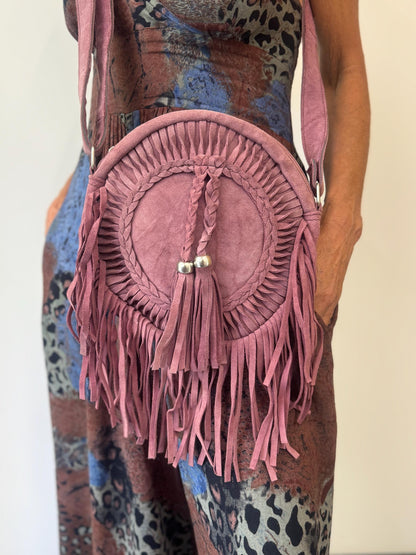 Suede Fringe Bag in Various Colours | Crossbody Bag | Western Style Suede Shoulder Bag for Women | Gift for Women | Gift for Her