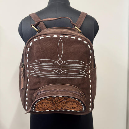 Multifunction Backpack Western Style Boot Stitch | Medium Size Back Pack | 3 in 1 Backpack Bag | Hand bag Shoulder Bag BackPack