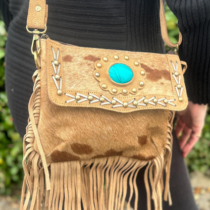 Western Style Suede Bag with Tassels | Crossbody Bag | Suede Shoulder Bag | Boho Tassel Bag | Festival Tassel Bag | Valentines Gift Bag |