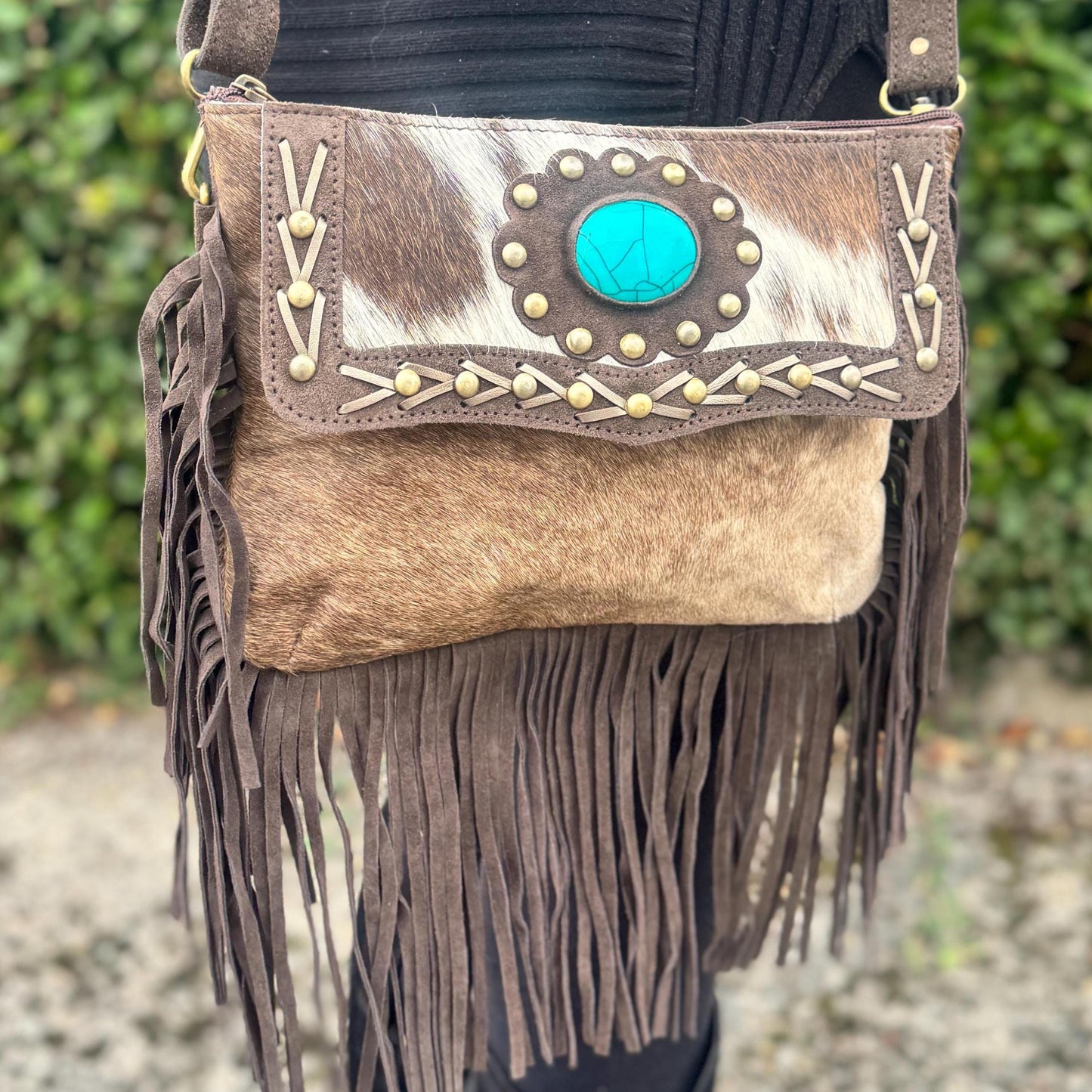 Western Style Suede Bag with Tassels | Crossbody Bag | Suede Shoulder Bag | Boho Tassel Bag | Festival Tassel Bag | Valentines Gift Bag |