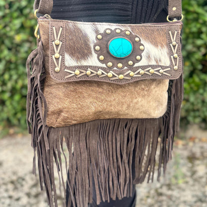 Western Style Suede Bag with Tassels | Crossbody Bag | Suede Shoulder Bag | Boho Tassel Bag | Festival Tassel Bag | Valentines Gift Bag |