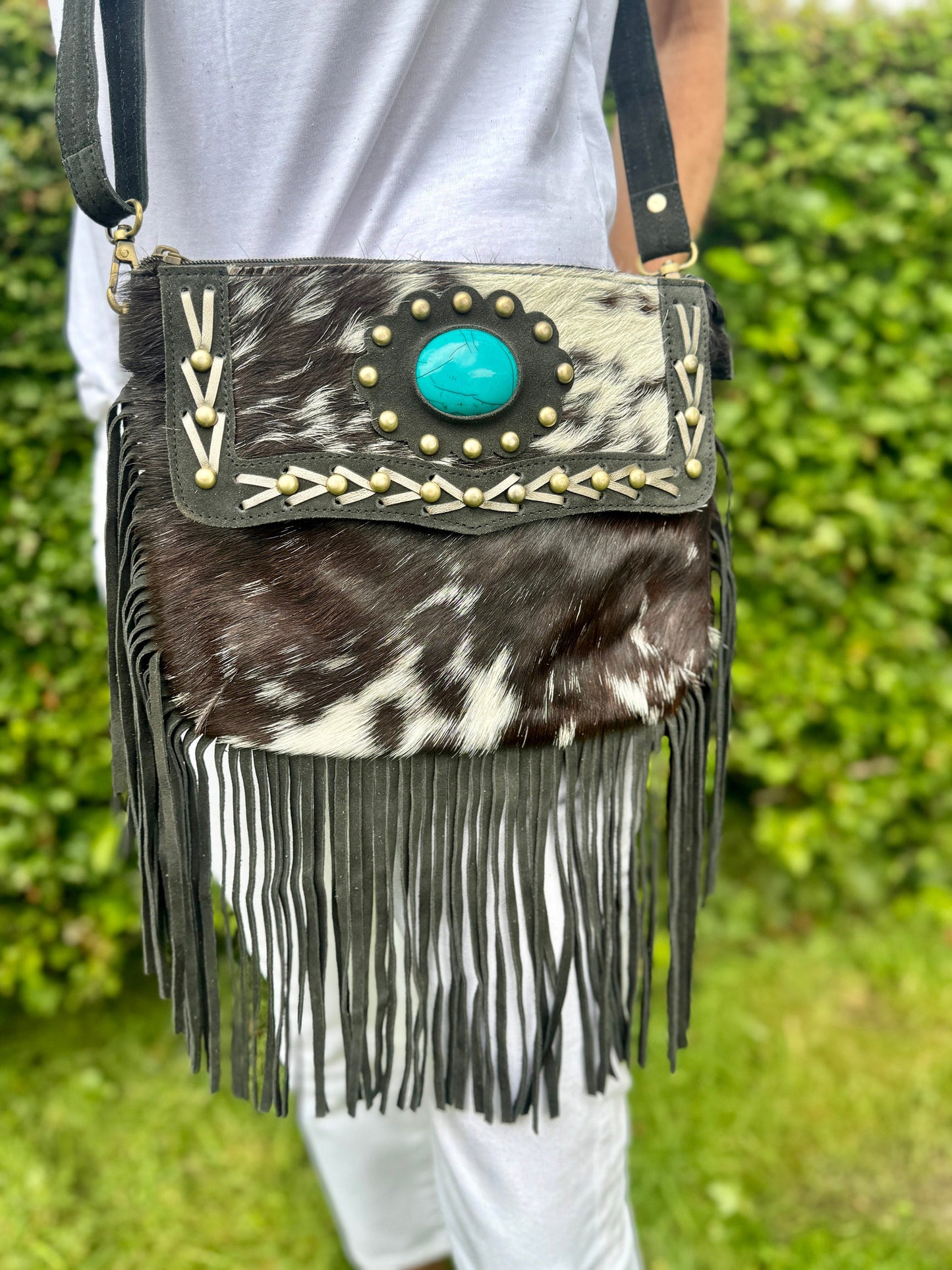 Western Style Suede Bag with Tassels | Crossbody Bag | Suede Shoulder Bag | Boho Tassel Bag | Festival Tassel Bag | Valentines Gift Bag |