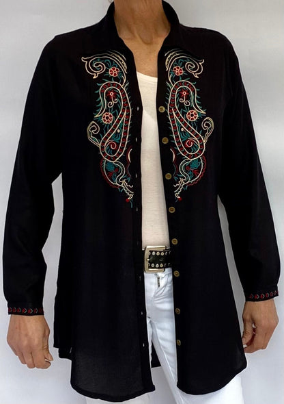 Western Shirt Embroidered - JayKayBoutiqueOnline