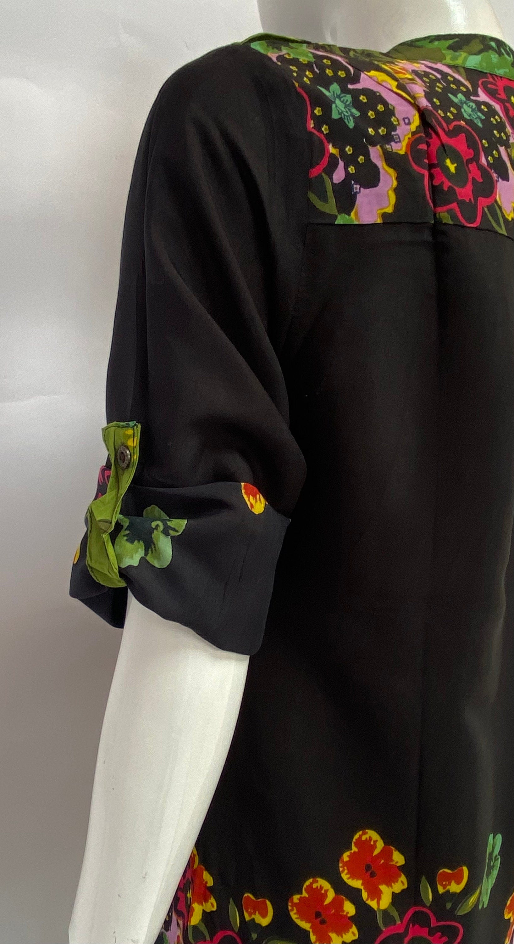 Floral Print Viscose Overshirt Dress - JayKayBoutiqueOnline