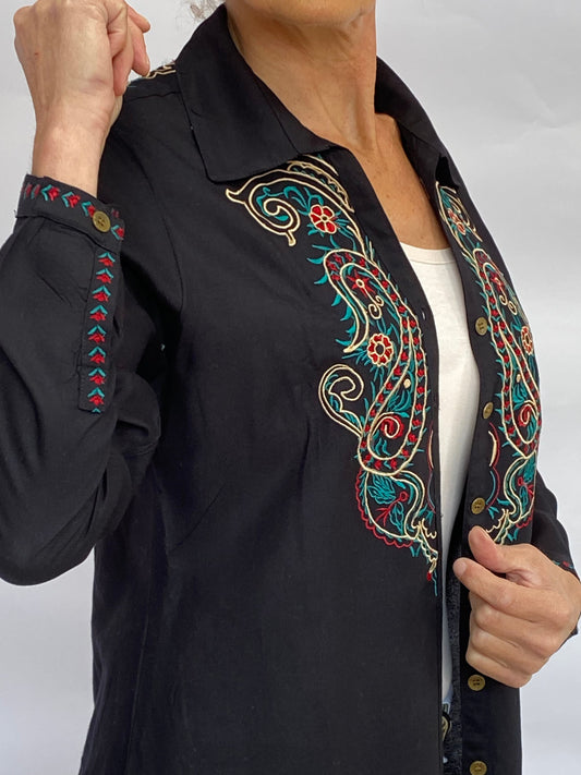 Embroidered Western Shirt - JayKayBoutiqueOnline