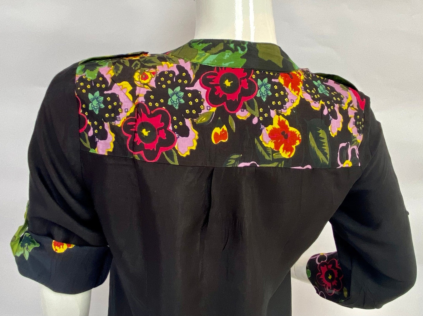 Floral Print Viscose Overshirt Dress - JayKayBoutiqueOnline