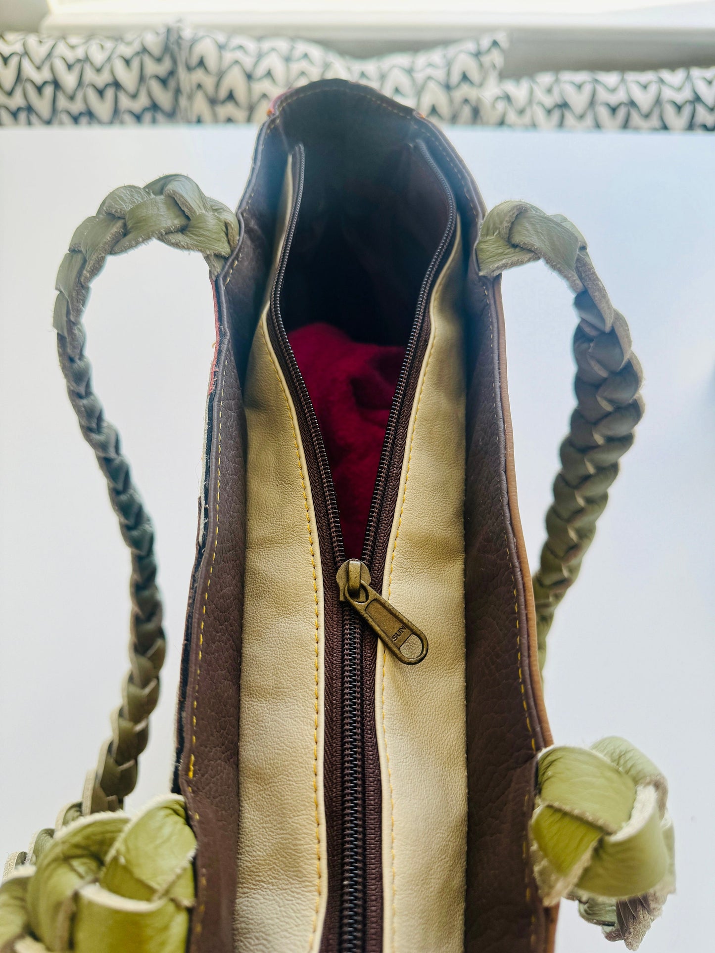 Patchwork Leather Tote Bag - JayKayBoutiqueOnline