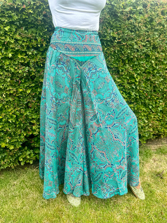 Silk Blend Palazzo Culottes - JayKayBoutiqueOnline