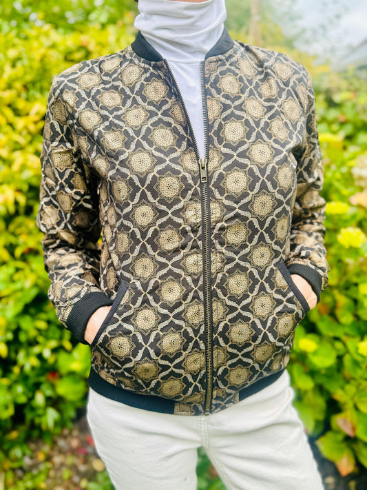 Gorgeous Zip Up Cotton Bomber Jacket - JayKayBoutiqueOnline