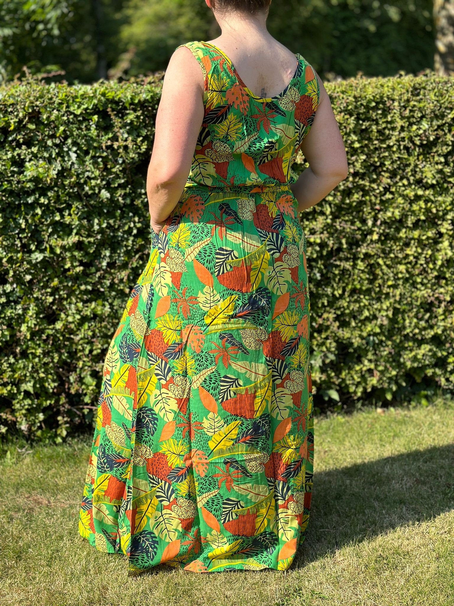Rayon Maxi Dress with Pockets - JayKayBoutiqueOnline