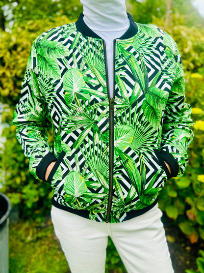 Gorgeous Zip Up Cotton Bomber Jacket - JayKayBoutiqueOnline