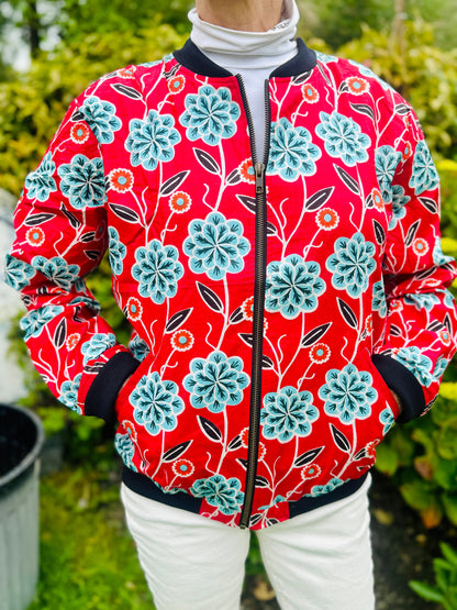 Floral Cotton Bomber Jacket - Jay Kay Boutique Spring Style - JayKayBoutiqueOnline