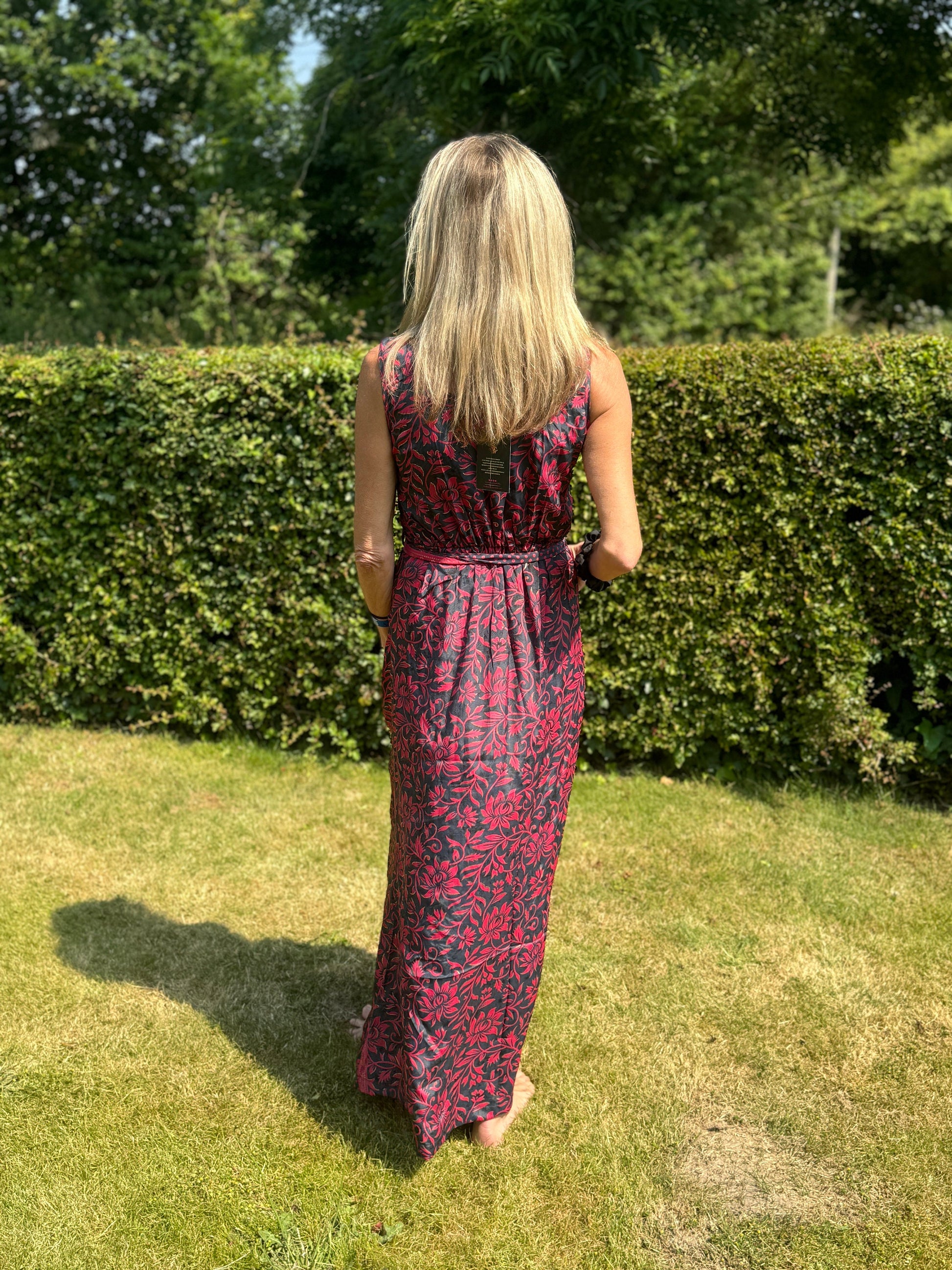 Silk Maxi Dress with Matching Top - JayKayBoutiqueOnline