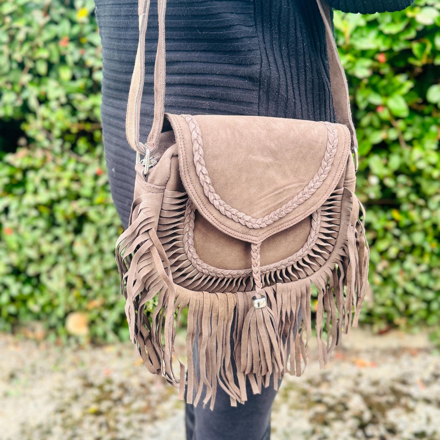 Suede Fringe Bag in Various Colours - JayKayBoutiqueOnline