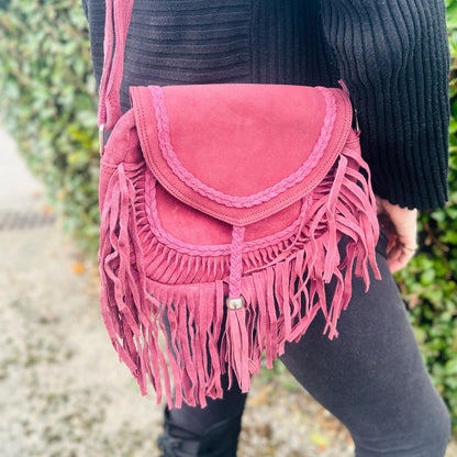 Suede Fringe Bag in Various Colours - JayKayBoutiqueOnline