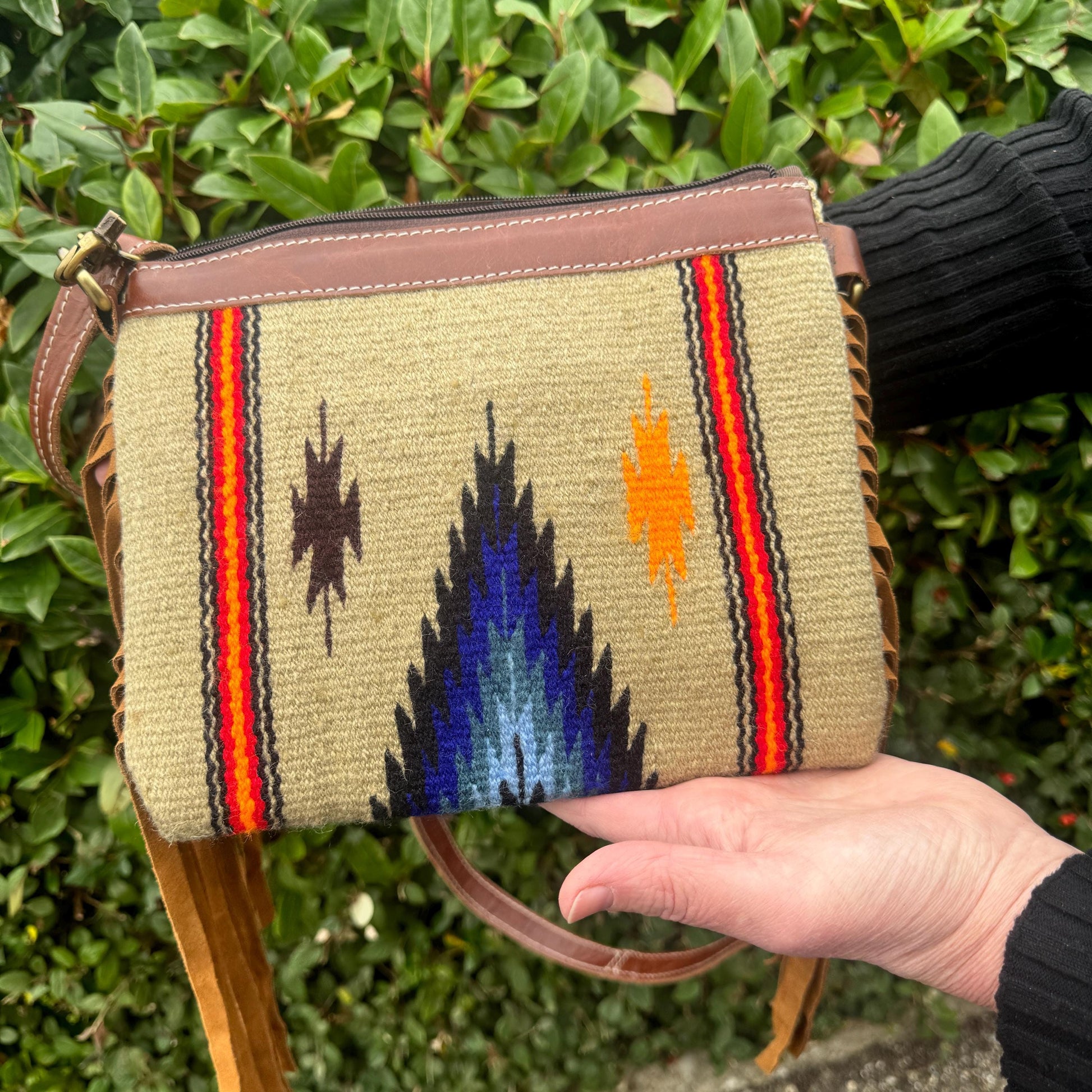 Leather Saddle Blanket Bag with Tassels - JayKayBoutiqueOnline