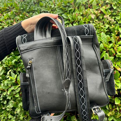 Boot Stitch Suede Backpack - JayKayBoutiqueOnline