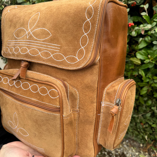 Boot Stitch Suede Backpack - JayKayBoutiqueOnline