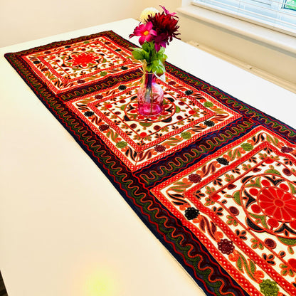 Wall Hanging Table Runner with Elephant or Floral Design - JayKayBoutiqueOnline