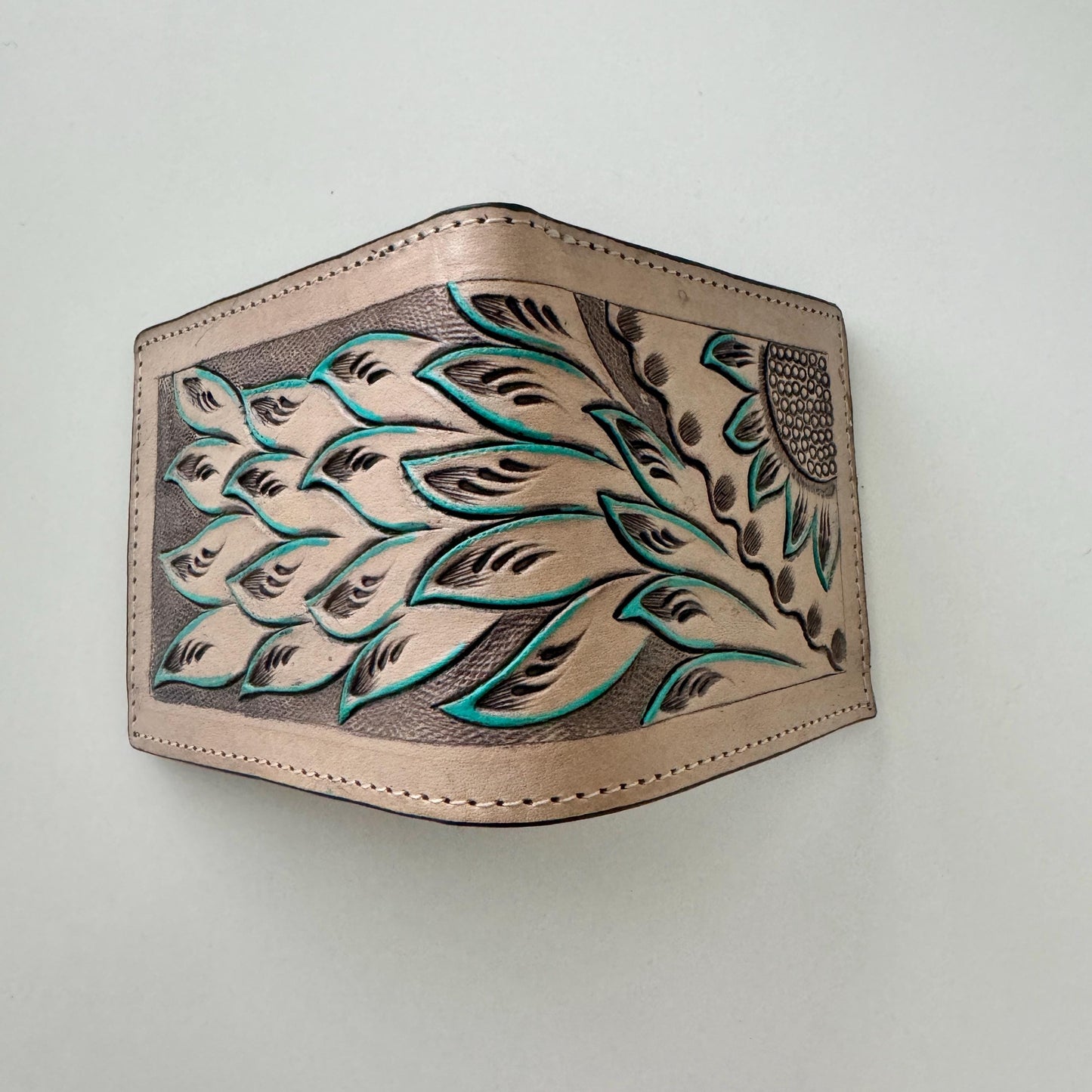 Hand Tooled Leather Bi-Fold Wallet in Various Designs - JayKayBoutiqueOnline
