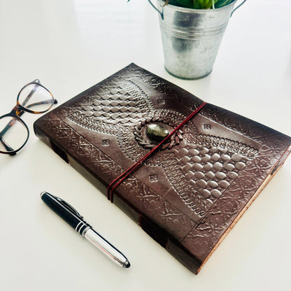 Leather Journal Notebook with HandCrafted Paper - JayKayBoutiqueOnline