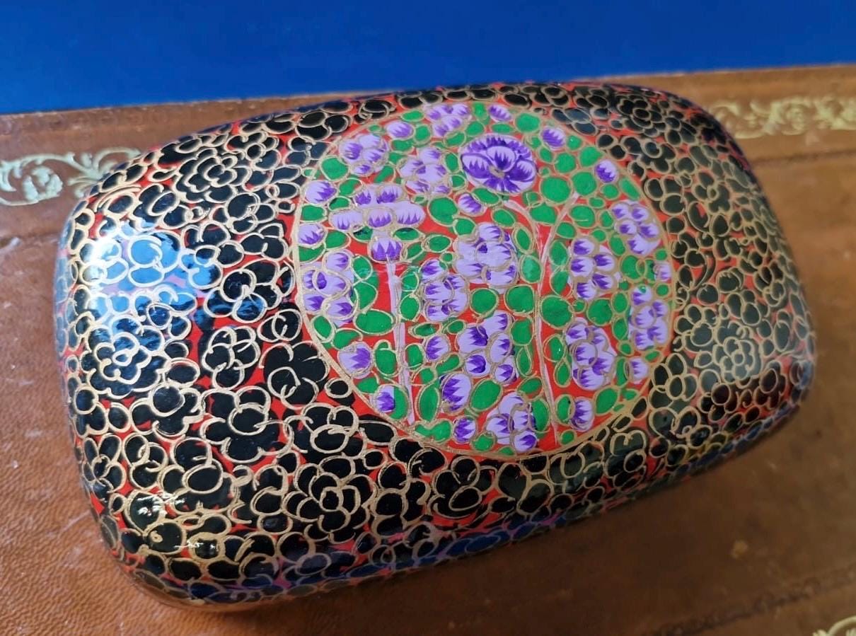 Hand Painted Kashmiri Trinket Box - JayKayBoutiqueOnline