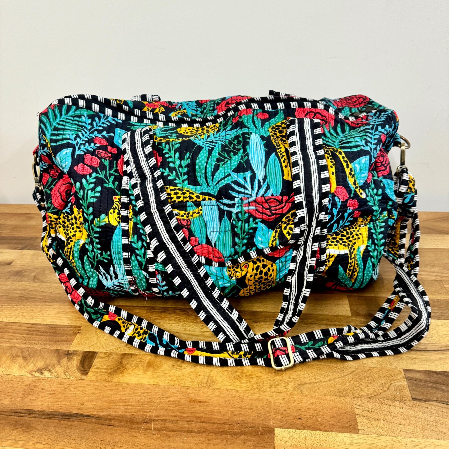 Cotton Quilted Overnight Bag | Cotton Travel Bag | Cotton Overnight Bag | Travel Bag | Weekender Bag | Travel Duffel Bag | Changing Bag - JayKayBoutiqueOnline