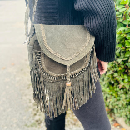Suede Fringe Bag in Various Colours - JayKayBoutiqueOnline