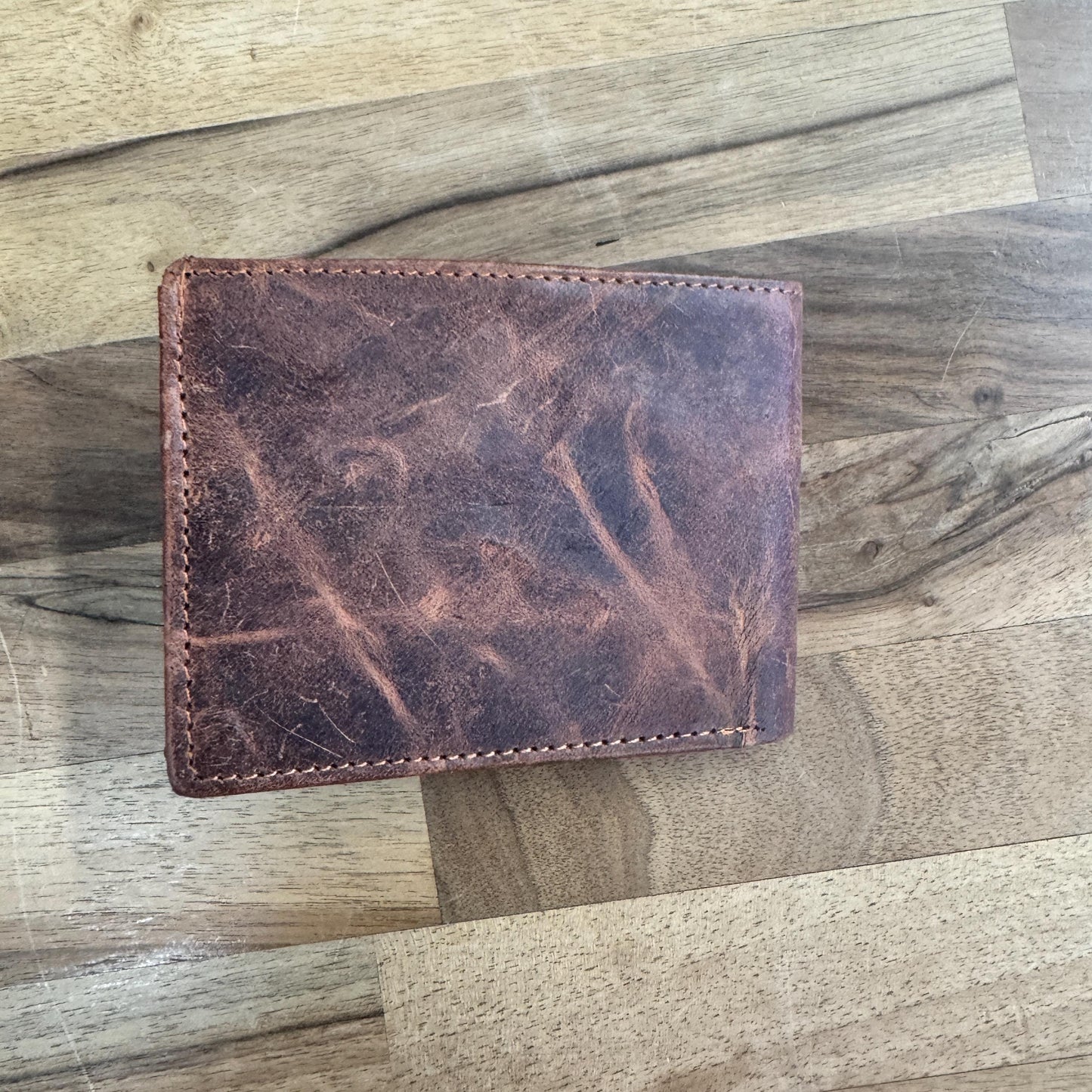Slim Brown Bi-Fold Leather Wallet for Men - JayKayBoutiqueOnline