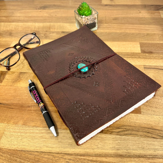 Leather Journal Notebook with HandCrafted Paper - JayKayBoutiqueOnline