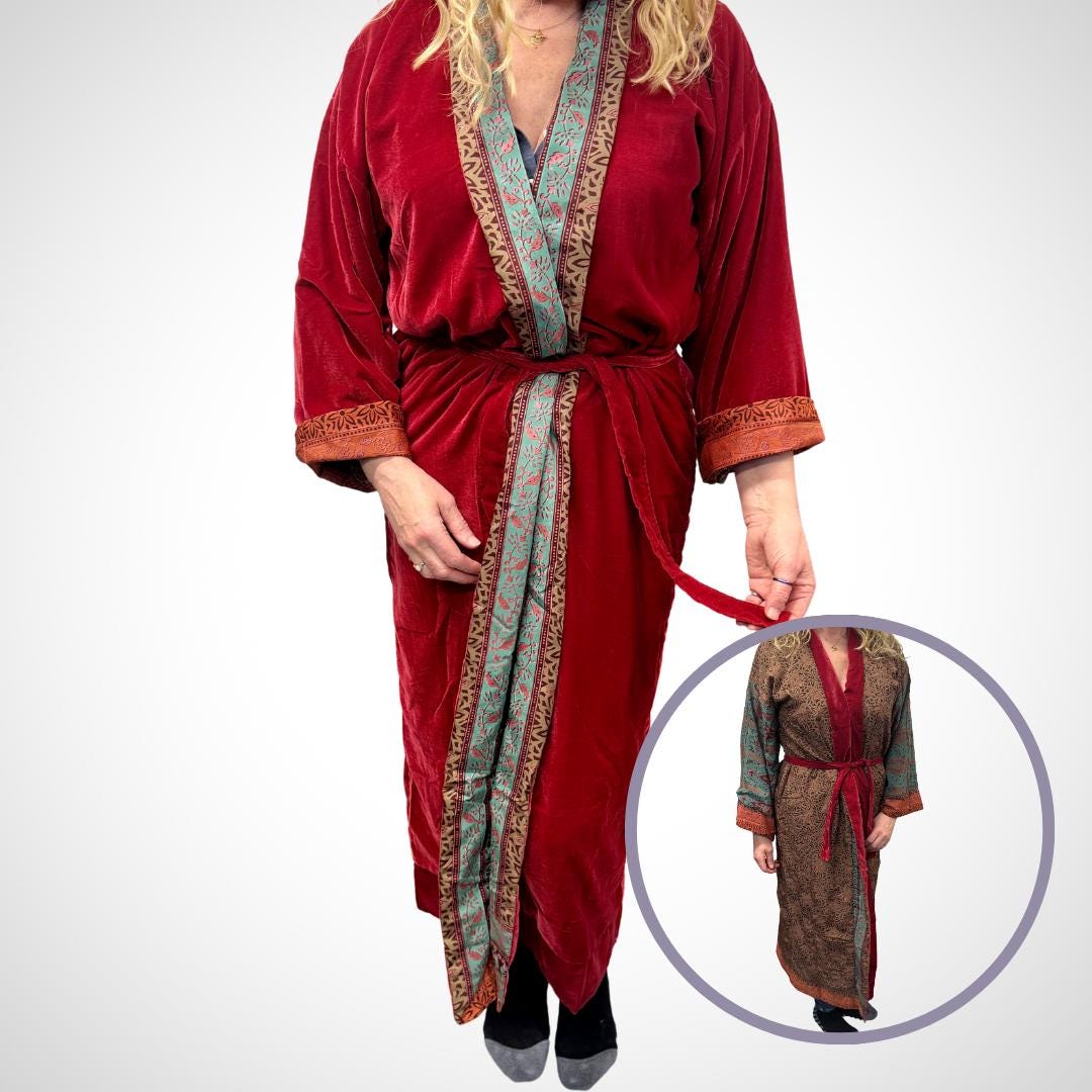 Red Velvet Robe in Various Styles - JayKayBoutiqueOnline