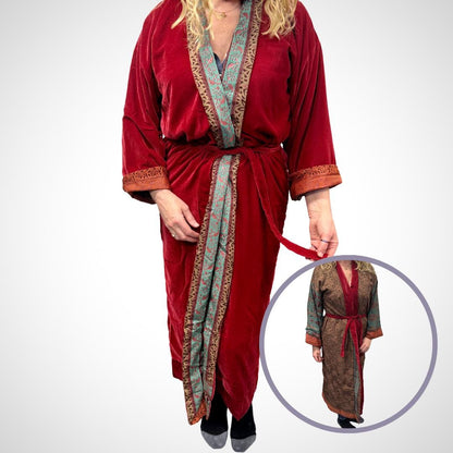 Red Velvet Robe in Various Styles - JayKayBoutiqueOnline