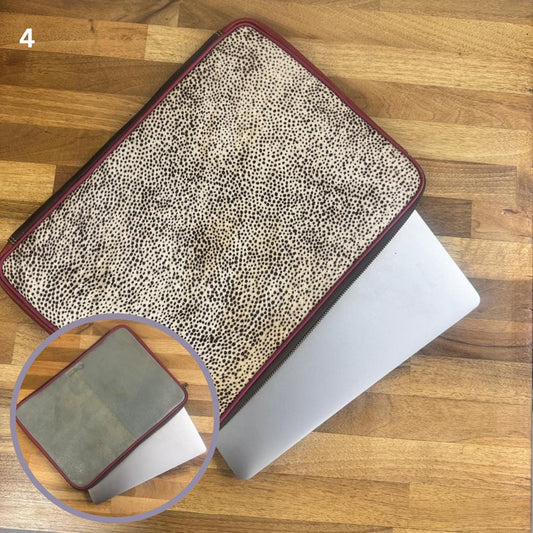 Laptop Sleeve Coloured Leather and Hide on - JayKayBoutiqueOnline