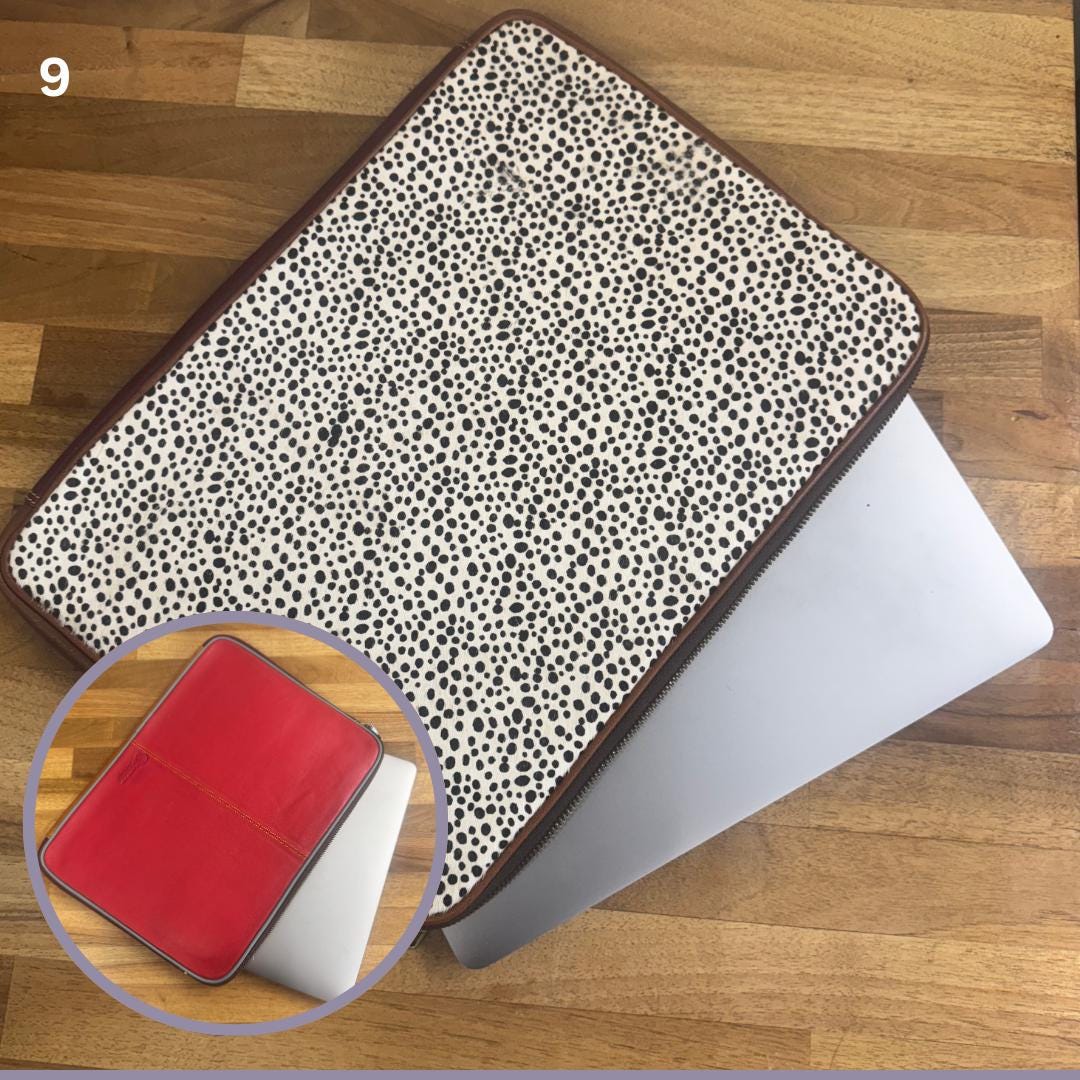 Laptop Sleeve Coloured Leather and Hide on - JayKayBoutiqueOnline