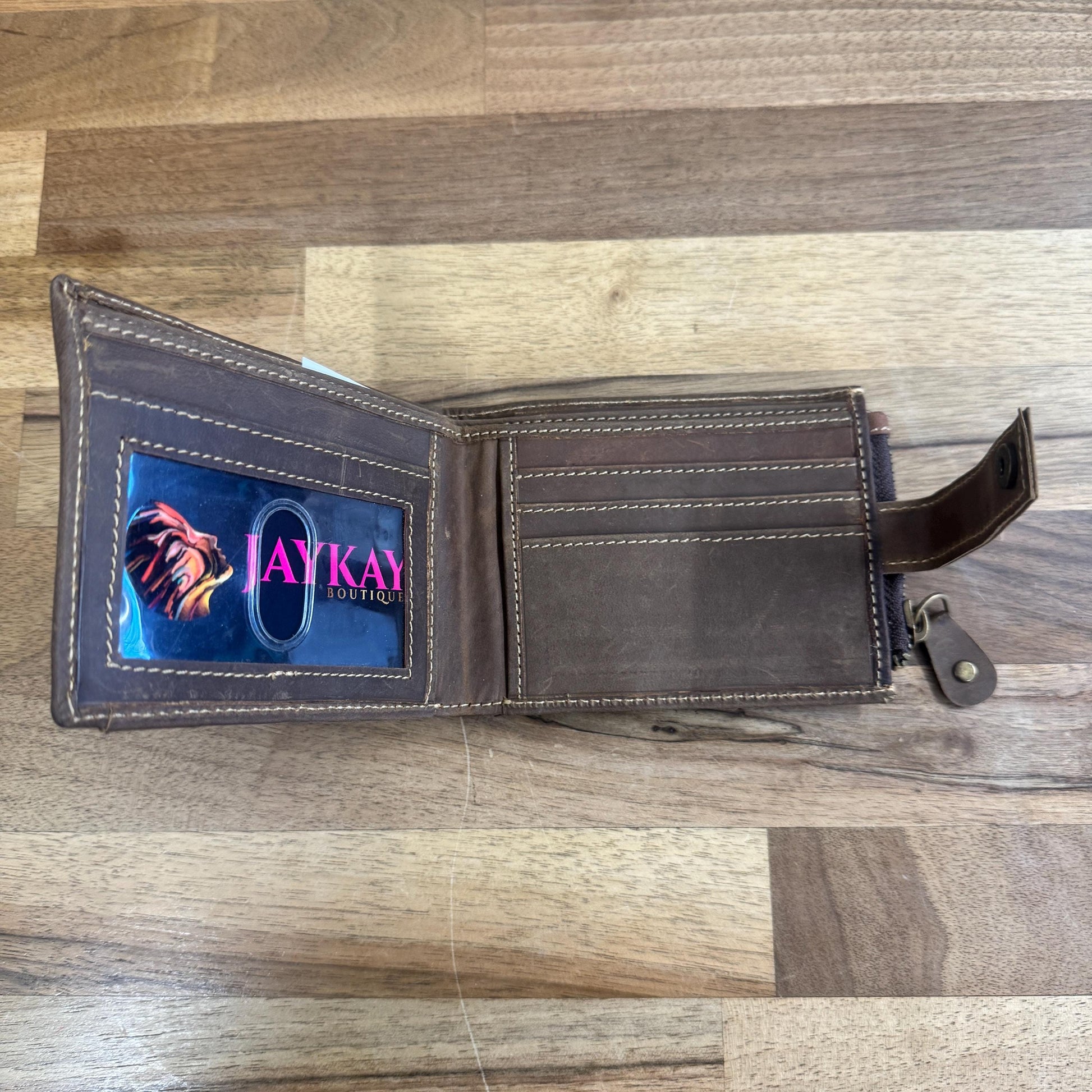 Mens Leather Bi-Fold Wallet with Pull Out Card Holder - JayKayBoutiqueOnline