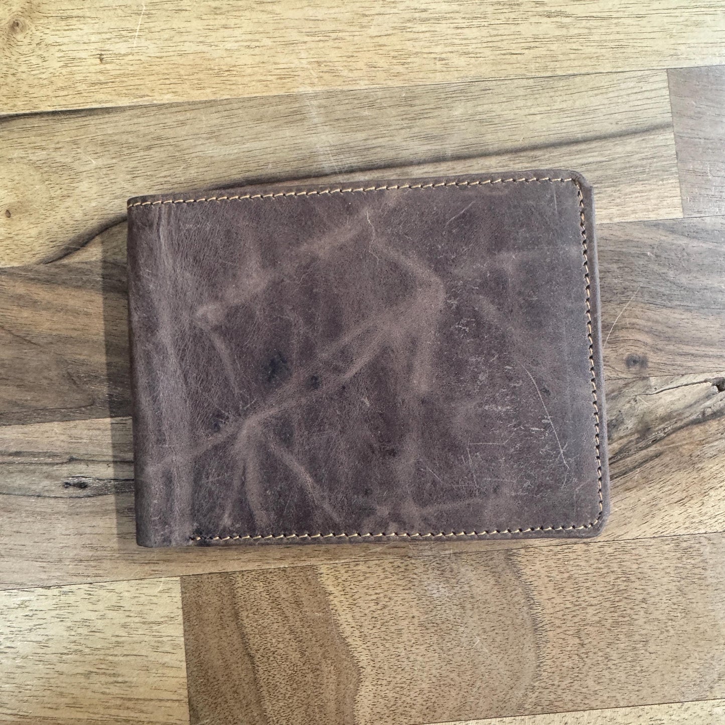Slim Brown Leather Wallet - JayKayBoutiqueOnline