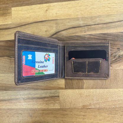 Slim Brown Leather Wallet for Men - JayKayBoutiqueOnline