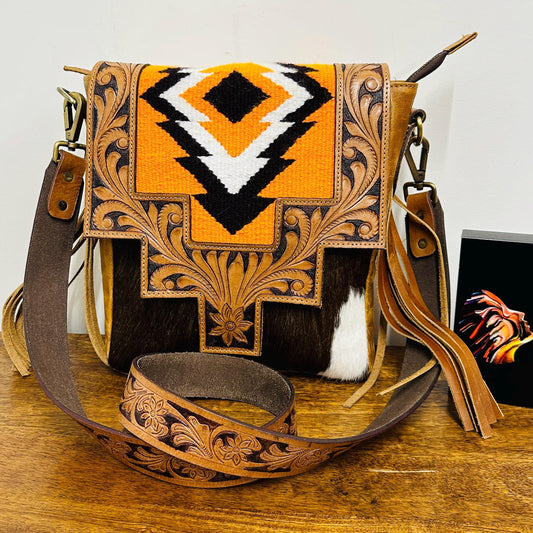 Western Chic Leather Hand Crafted Bag - JayKayBoutiqueOnline