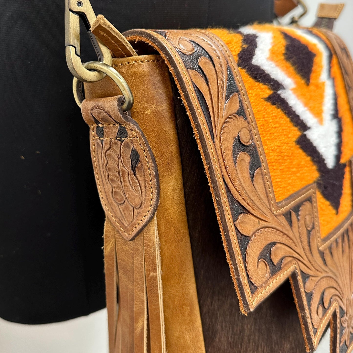 Western Chic Leather Hand Crafted Bag - JayKayBoutiqueOnline