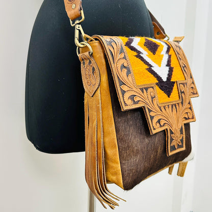 Hand Tooled Leather Shoulder Bag - JayKayBoutiqueOnline