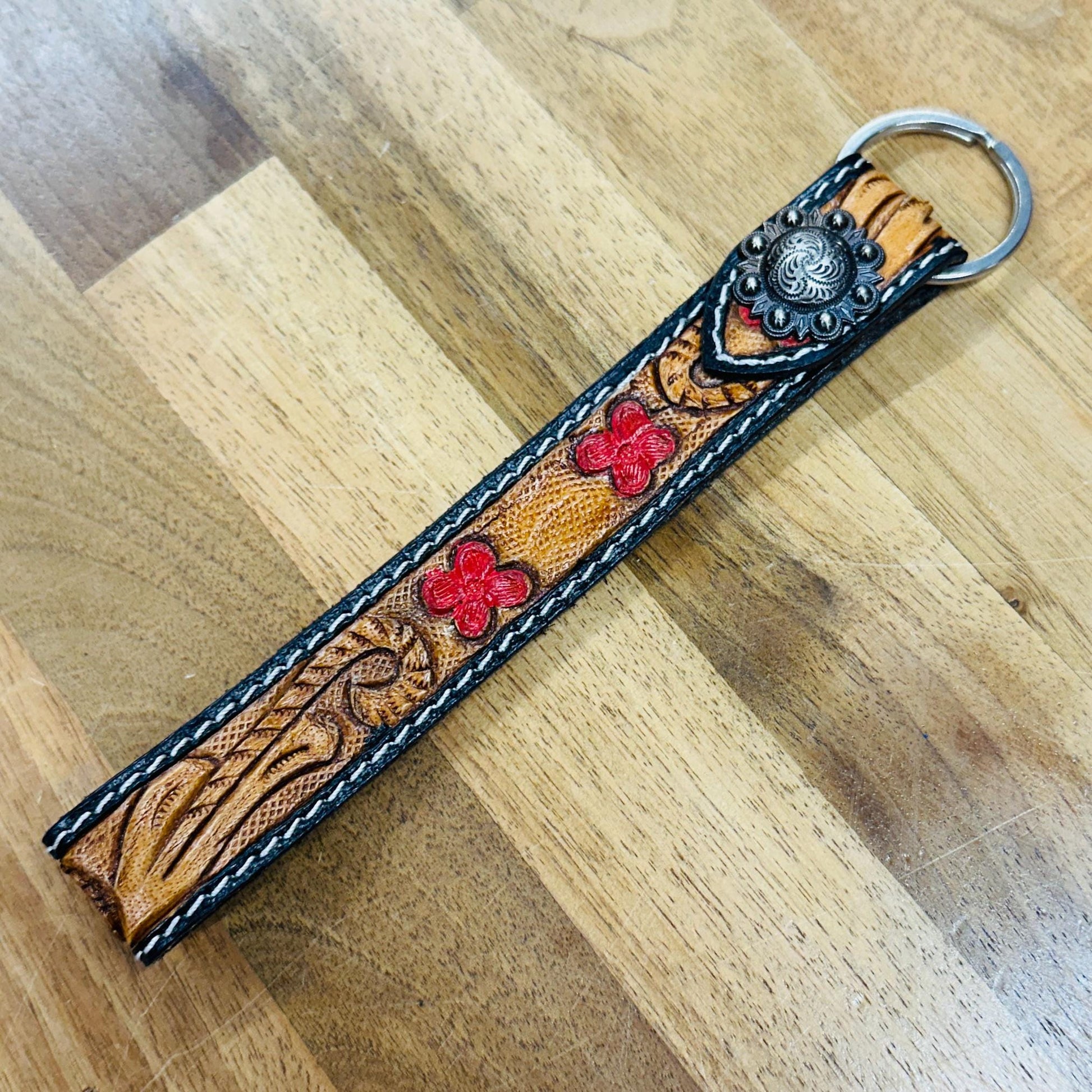 Large Leather Keyring - JayKayBoutiqueOnline
