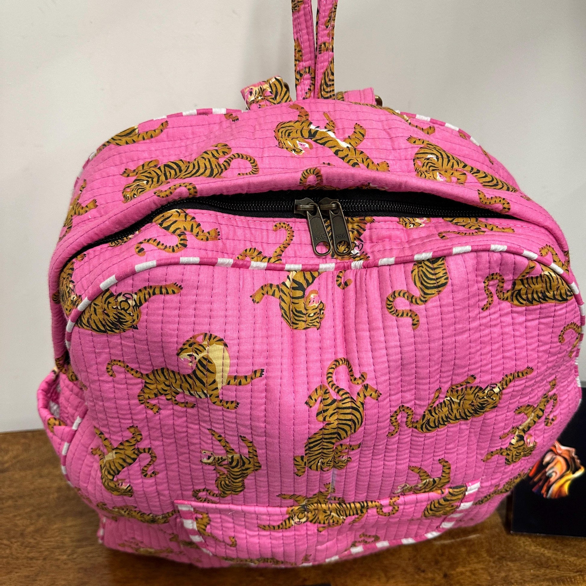 Quilted Cotton Backpack Bag Animal Print - JayKayBoutiqueOnline