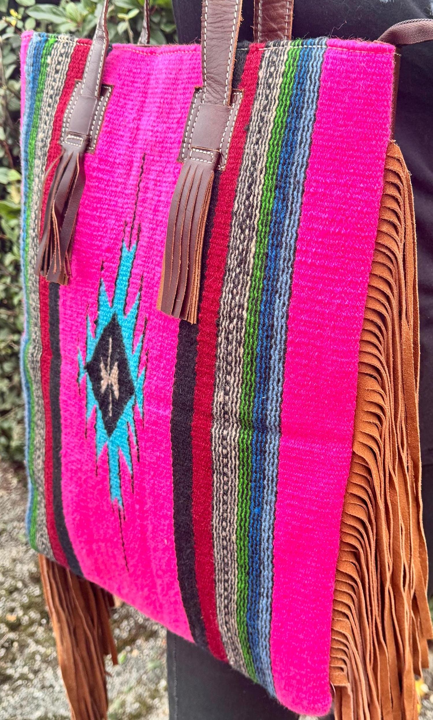 Aztec Leather Tote Bag - JayKayBoutiqueOnline