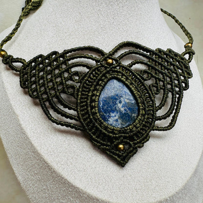 Macrame Moonstone Adjustable Necklace - JayKayBoutiqueOnline