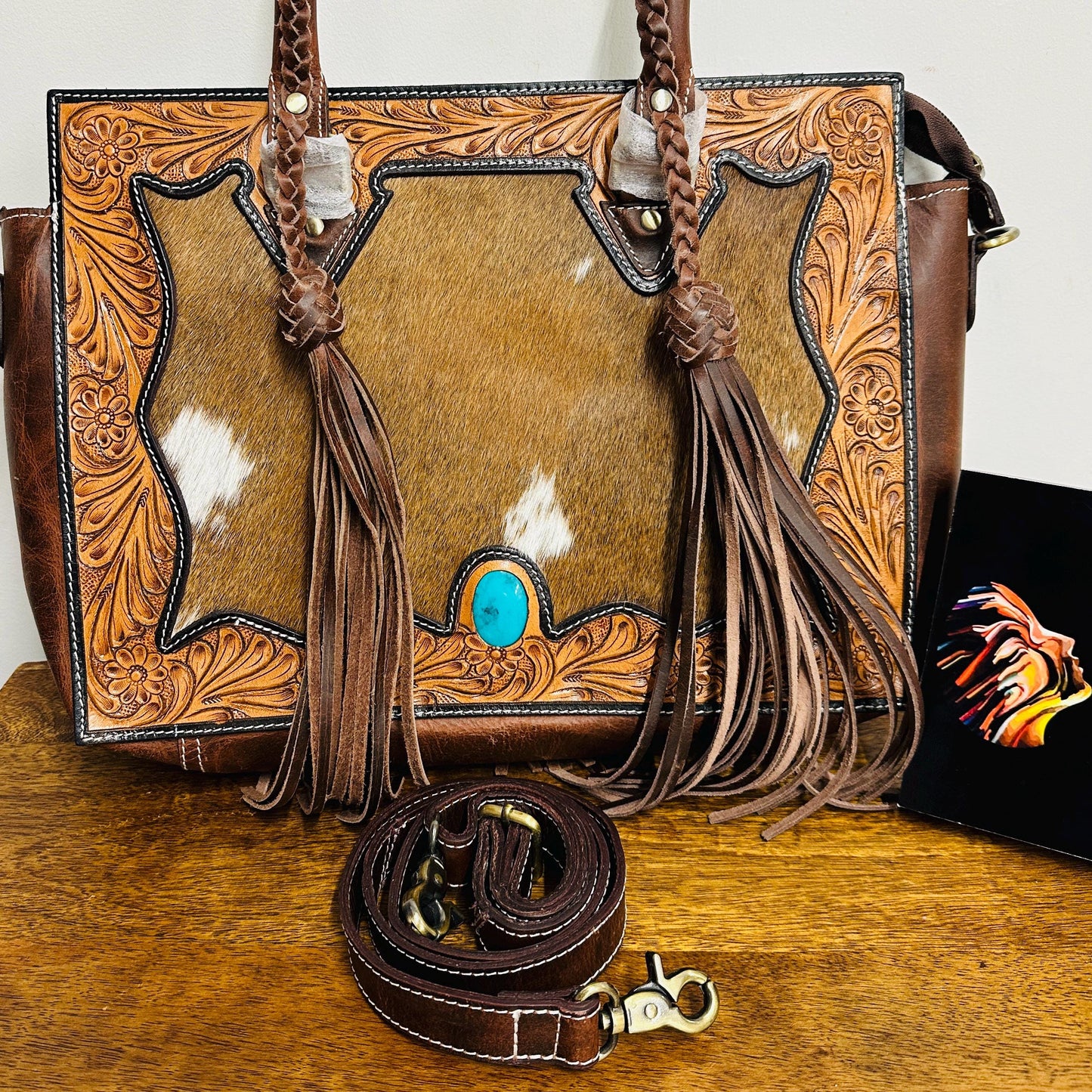 Western Style Leather Tote Bag - JayKayBoutiqueOnline