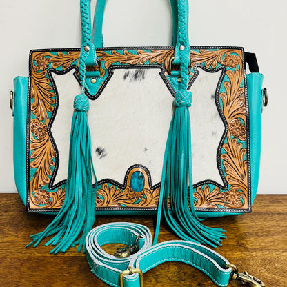 Western Style Leather Tote Bag - JayKayBoutiqueOnline